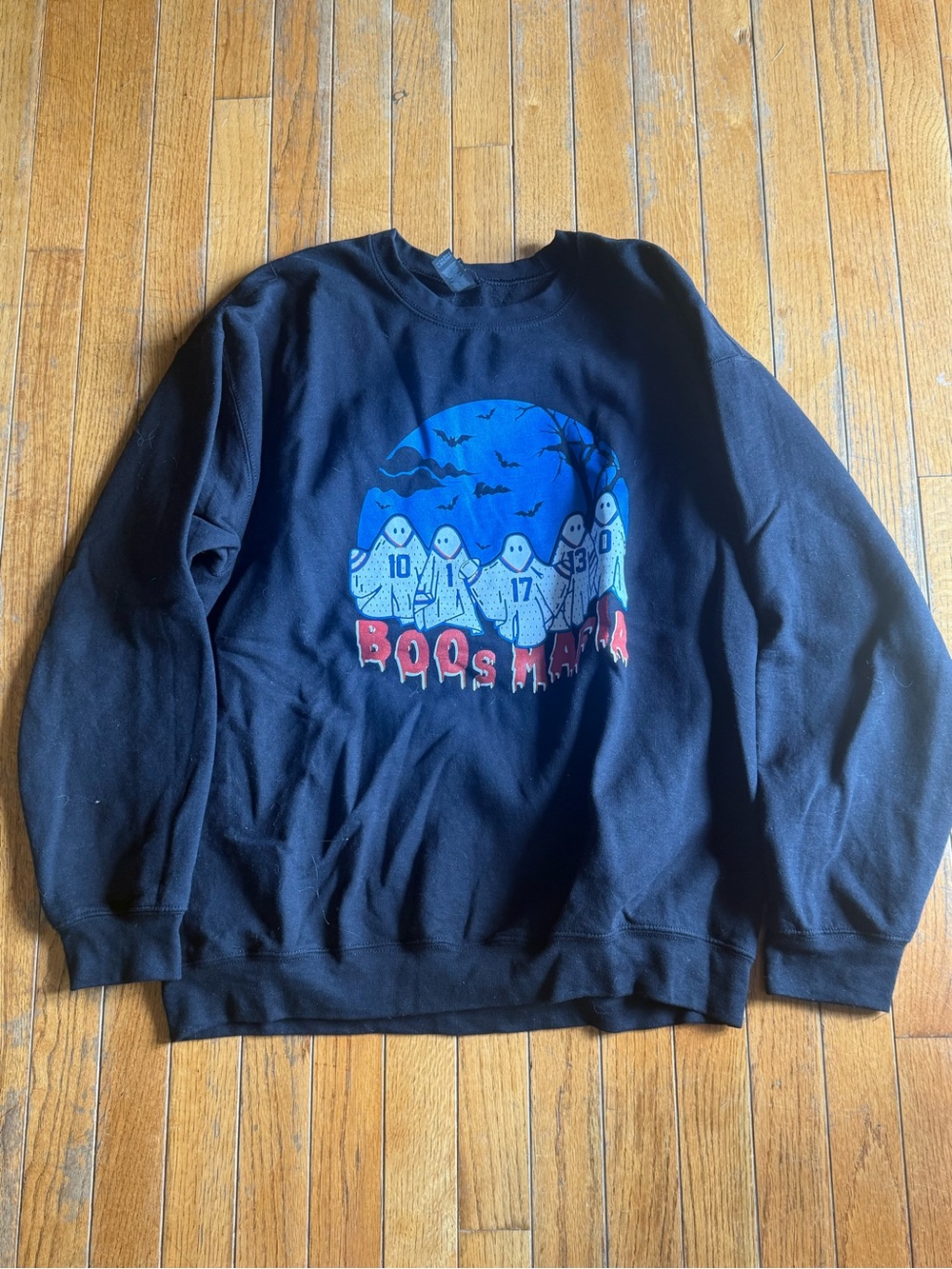 Black Buffalo bills "Boos mafia" Graphic Crewneck Sweatshirt